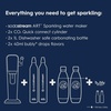 image:imageSodaStream  ART Sparkling Water Maker  STARTER KIT  CQC CO2 system  Includes 1x CO2 Cylinder 1x32 amp 1x16 Fl Oz Dishwasher Safe Bottles  Combine with Pepsi Flavors  BlackMisty Blue
