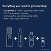 image:imageSodaStream  ETERRA Soda Maker  STARTER KIT  3 Automatic Carbonation Levels  Includes 1x CO2 Cylinder 1x 32 Fl Oz Dishwasher Safe Bottle 1x Pepsi Zero Sugar Mix 1x Power Adapter  Black
