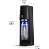 image:imageSodaStream  ETERRA Soda Maker  STARTER KIT  3 Automatic Carbonation Levels  Includes 1x CO2 Cylinder 1x 32 Fl Oz Dishwasher Safe Bottle 1x Pepsi Zero Sugar Mix 1x Power Adapter  Black