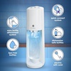 image:imageSodaStream  ETERRA Soda Maker  VALUE BUNDLE  3 Automatic Carbonation Levels  Includes 2x CO2 Cylinders 3x 32 Fl Oz Dishwasher Safe Bottles 2x Bubly Fruit Flavor Drops 1x Power Adapter  BlackWhite