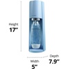 image:imageSodaStream  Terra Soda Streaming Machine  STARTER KIT  Sparkling Water Maker with CO2 amp Bubly Drop  EcoFriendly No Batteries Needed  BlackMisty Blue