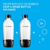 image:imagesodastream 1L Twin Pack Dishwasher Safe Slim Bottle BlackBlack