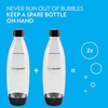 image:imagesodastream 1L Twin Pack Dishwasher Safe Slim Bottle BlackBlack
