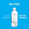 image:imagesodastream 1L Twin Pack Dishwasher Safe Slim Bottle BlackWhite