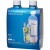 image:imagesodastream 1L Twin Pack Dishwasher Safe Slim Bottle BlackWhite