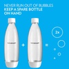 image:imagesodastream 1L Twin Pack Dishwasher Safe Slim Bottle BlackWhite