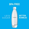 image:imagesodastream 1L Twin Pack Dishwasher Safe Slim Bottle BlackWhite