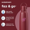 image:imagesodastream Fizz amp Go Cool  All Metal Bottle Mint Carbonating Bottle Capacity 09LPomegranate