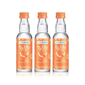 image:imageSodaStream  Bubly Fruit Drops for Sparkling Water  Natural Fruit Flavor  Zero Calories No Sweeteners  Create Your Own Bubly with SodaStream  Variety Pack Bubly Original Pack of 6  8 Fl OzPeach