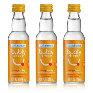 image:imageSodaStream  Bubly Fruit Drops for Sparkling Water  Natural Fruit Flavor  Zero Calories No Sweeteners  Create Your Own Bubly with SodaStream  Variety Pack Bubly Original Pack of 6  8 Fl OzMango