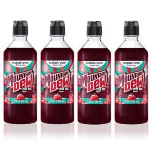 image:imageSodaStream Mountain Dew Zero New Pour Bottles Soda Drink Mix 149 Fl oz Pack of 4MTN Dew Code Red New Pour