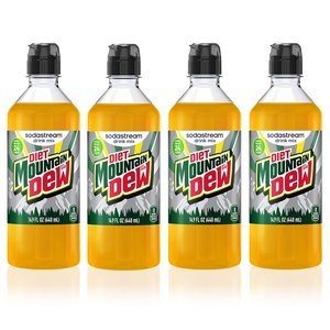 image:imageSodaStream Mountain Dew Zero New Pour Bottles Soda Drink Mix 149 Fl oz Pack of 4MTN Dew Diet New Pour