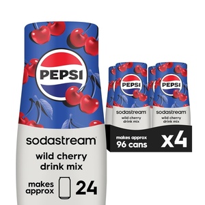 image:imageSodaStream Pepsi Zero Sugar New Pour Bottle Beverage Mix 149 Fl Oz Pack of 4Pepsi Wild Cherry