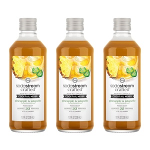 image:imageSodaStream Crafted Cocktail Mixers White Peach amp Ginger Flavor Nonalcoholic mixers expertly crafted for sparkling cocktails amp mocktails 111 FL OZ Pack of 3Pineapple Jalapeno