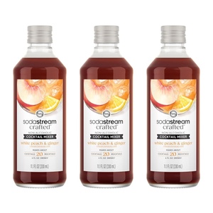 image:imageSodaStream Crafted Cocktail Mixers White Peach amp Ginger Flavor Nonalcoholic mixers expertly crafted for sparkling cocktails amp mocktails 111 FL OZ Pack of 3White Peach  Ginger