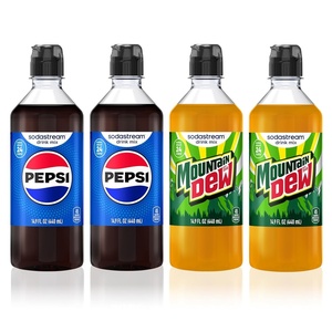 image:imageSodaStream Pepsi Starry Zero Sugar Beverage Mix Variety Pack New Pour Bottle 440ml Pack of 4Pepsi  MTN Dew New Pour