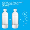 image:imagesodastream Dishwasher Safe 1L Classic DWS Carbonating Bottle White twinpack Pack of 2White