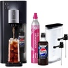 image:imageSodastream Fountain Soda Machine and Sparkling Water Maker Starter Kit SilverBlack With 60L CO2 Canister Water Tank 2 Flavor Connectors and Pepsi Zero FlavorBlackSilver