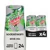 image:imageSodaStream  Diet Mountain Dew Soda Drink Mix  For Sparkling Water Makers  Zero Calories  51mg Caffeine per Serving  Makes 96 Servings  149 Fl Oz Pack of 4 Packaging may vary149 Fl Oz Pack of 4