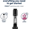image:imageSodastream Fresh  Soda Machine Sparkling Water maker Kit Warm White With 60L CO2 Canister and Carbonating BottleBlack